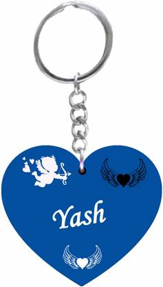 MorFex Yash Name Beautiful Heart Shape Arclic Keychain Best Gifts for Your F95 Key Chain