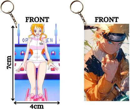 Hariyaali Enterprises LLP NAMI PINKI CUTE FIT X NARUTO BEING STRONG Unique Style 2 pcs Combo Key Chain
