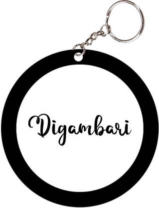 SY Gifts Digambari Name Black Keychain Key Chain