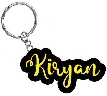 SY Gifts Kiryan Name Black Yellow Name Keychain Key Chain