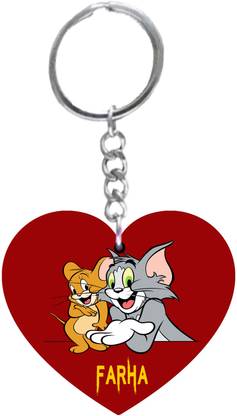 JKmaa Farha,Name Beautifull Heart Shape Arclic wood Keychain.186 Key Chain