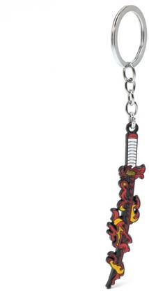 HappierYou Red Fire One sided Rengoku’s Metal Sword Keychain: Demon Slayer Edition Keychain Key Chain
