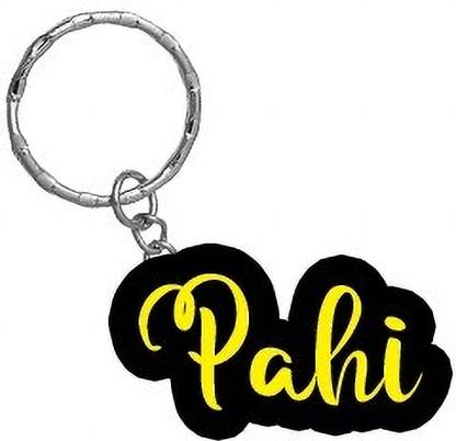 SY Gifts Pahi Name Black Yellow Name Keychain Key Chain