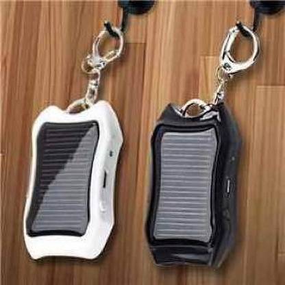 Modinity Solar Keychain Flashlight Solar /Battery Power Bank for Cellphone Key Chain