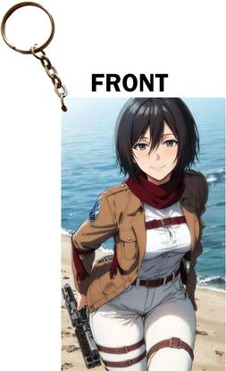 Hariyaali Enterprises LLP Fan Art Attack on TItan MIKASA ACKERMAN CUTE POSE Key Chain