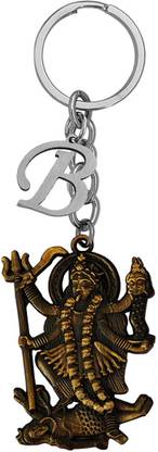 M Men Style Hindu Deity Powerful Goddess Maha Kali Initial Letter Alphabet - B SKey2022397 Key Chain