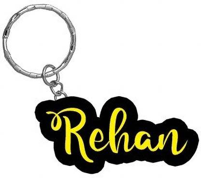 SY Gifts Rehan Name Black Yellow Name Keychain Key Chain