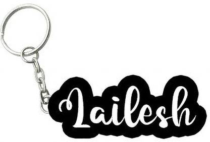 SY Gifts Lailesh Black White Name Keychain Key Chain
