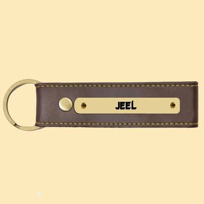 SY Gifts Kadambi Name Brown Artificial Leather Keychain Key Chain