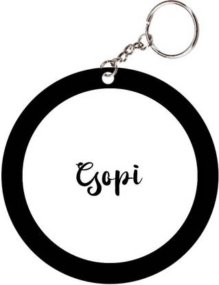 SY Gifts Gopi Name Black Keychain Key Chain