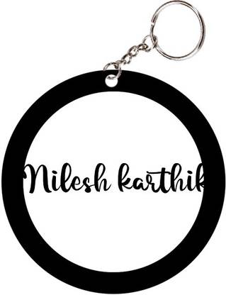 SY Gifts Nilesh karthik Name Black Keychain Key Chain