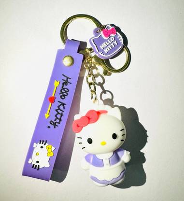 SRG Hello Kitty Keychain with Hello Kitty Charm (Purple) Key Chain