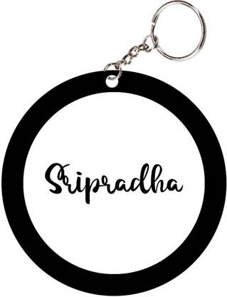 SY Gifts Sripradha Name Black Keychain Key Chain