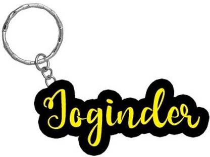 SY Gifts Joginder Name Black Yellow Name Keychain Key Chain