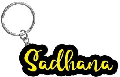SY Gifts Sadhana Name Black Yellow Name Keychain Key Chain