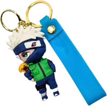 Funfob Anime Keychain with Hook & Straps Key Chains (kakashi strap) Key Chain