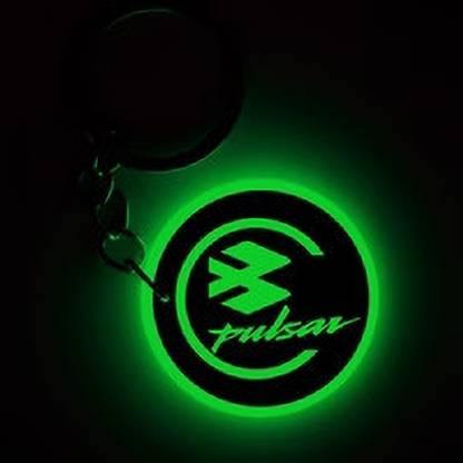 Jarvis Co Jarvis PULSAR Bike Logo | Glow In Dark | Scratchproof Silicone Keychain (Green) Key Chain