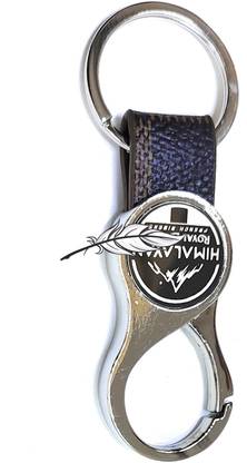 Jdp Novelty Round Shape Leather Metal Keychain for Himalayan royal enfield. Key Chain