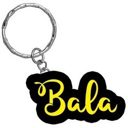 SY Gifts Bala Name Black Yellow Name Keychain Key Chain