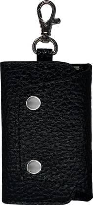 MANDAVA PU Leather Unisex Small Key Pouch Key Case With Belt Hook Cum Card Holder Key Chain