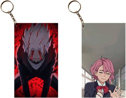 Hariyaali Enterprises LLP DanDaDan OKARUN IS TRYING TO SCARE AIRA AWAY Anime Unique Style 2 pcs Combo Key Chain