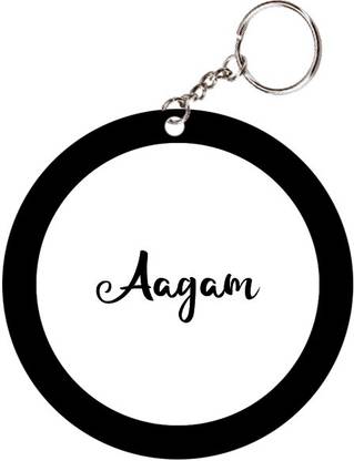 SY Gifts Aagam Name Black Keychain Key Chain