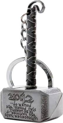 TheShinyPicks Thor Metal Hammer Silver Keychain Thor Mjölnir Key Chain