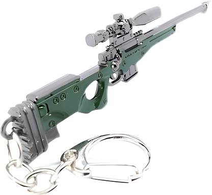 MAG BEE PUBG / BGMI AWM Sniper gun green color-super metal finish - 1 Pcs Key Chain