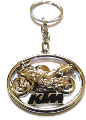 KTM logo bike shape silver colour keychains metal Key Chain