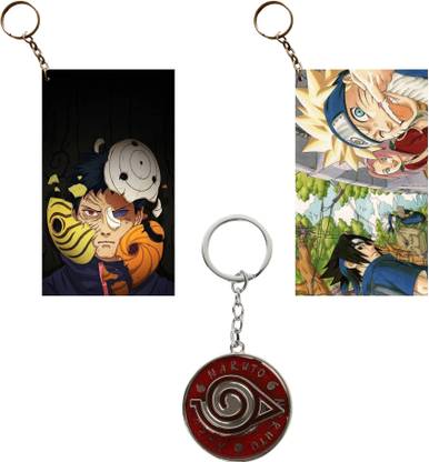 Hariyaali Enterprises LLP Naruto OBITO INFINITE FACES AGAINST NARUTO Spinning Unique Style 3 pcs Combo Key Chain