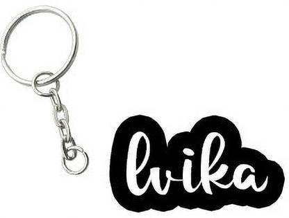 SY Gifts lvika Black White Name Keychain Key Chain