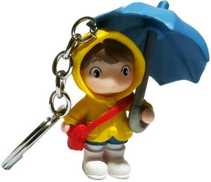 Blooming Box Blue Umbrella Doll Key Chain
