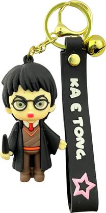 Kraft Crate Harry Potter inspired Chibi Style 3D Rubber Keychain | Gryffindor Uniform | Key Chain