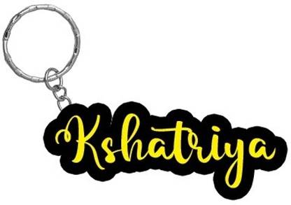SY Gifts Kshatriya Name Black Yellow Name Keychain Key Chain