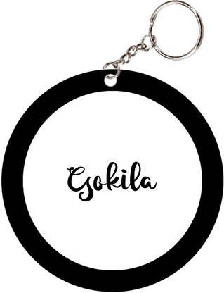 SY Gifts Gokila Name Black Keychain Key Chain