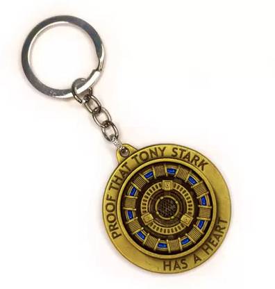CS Ironman 3D Metal Keychain Ironman Arc Reactor Keychain Spinning Metal Keychain Key Chain