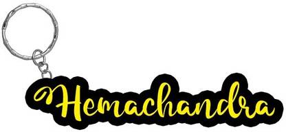SY Gifts Hemachandra Name Black Yellow Name Keychain Key Chain