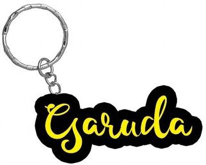 SY Gifts Garuda Name Black Yellow Name Keychain Key Chain