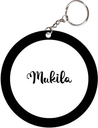 SY Gifts Mukila Name Black Keychain Key Chain