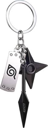 Zibuyu Naruto Keychain Konoha Sign Pendent Keychain Naruto Keychain Collection Key Chain