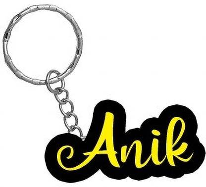 SY Gifts Anik Name Black Yellow Name Keychain Key Chain