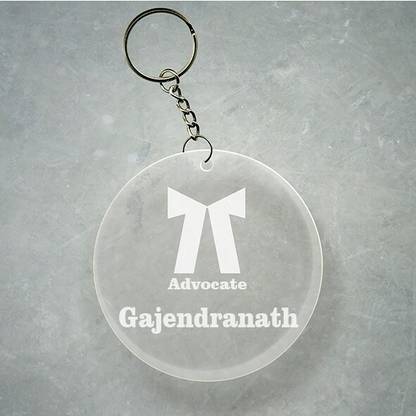 SY Gifts Advocate Logo Desigh With Gajendranath Name Key Chain