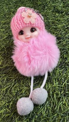 NSV Cute Eyes Baby Doll Keychain | Soft Doll Keyring Key Chain