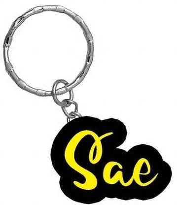 SY Gifts Sae Name Black Yellow Name Keychain Key Chain