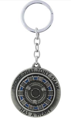 HappierYou Spinner 3D Iron Man Proof That Tony Stark Has A Heart Girl Boys Avenger Keychain Key Chain