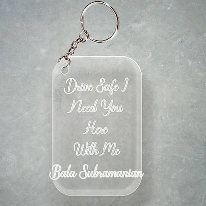 SY Gifts D2 Drive Safe Keychain With Bala Subramanian Name Key Chain
