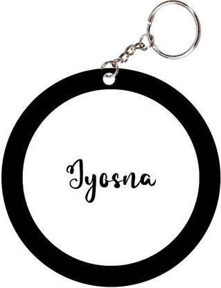 SY Gifts Jyosna Name Black Keychain Key Chain