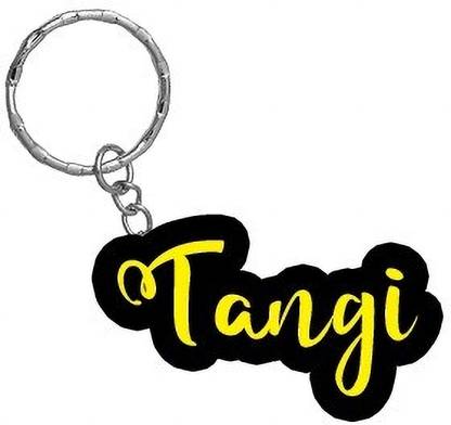 SY Gifts Tangi Name Black Yellow Name Keychain Key Chain