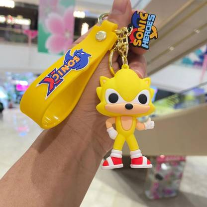 WHITE POPCORN Sonic Tails 3D Keychain | Strap Charm & Hook | Key Chain
