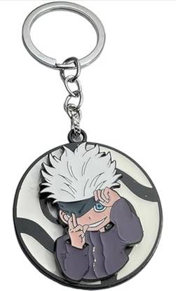HappierYou Gojo Satoru Jujutsu Kaisen Anime Premium Keychain – 360° Rotating Design Key Chain